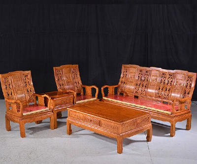 奥哲红木沙发A-S11 传统工艺与现代美学的艺术融合